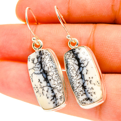 Dendritic Opal Earrings handcrafted by Ana Silver Co - EARR417215