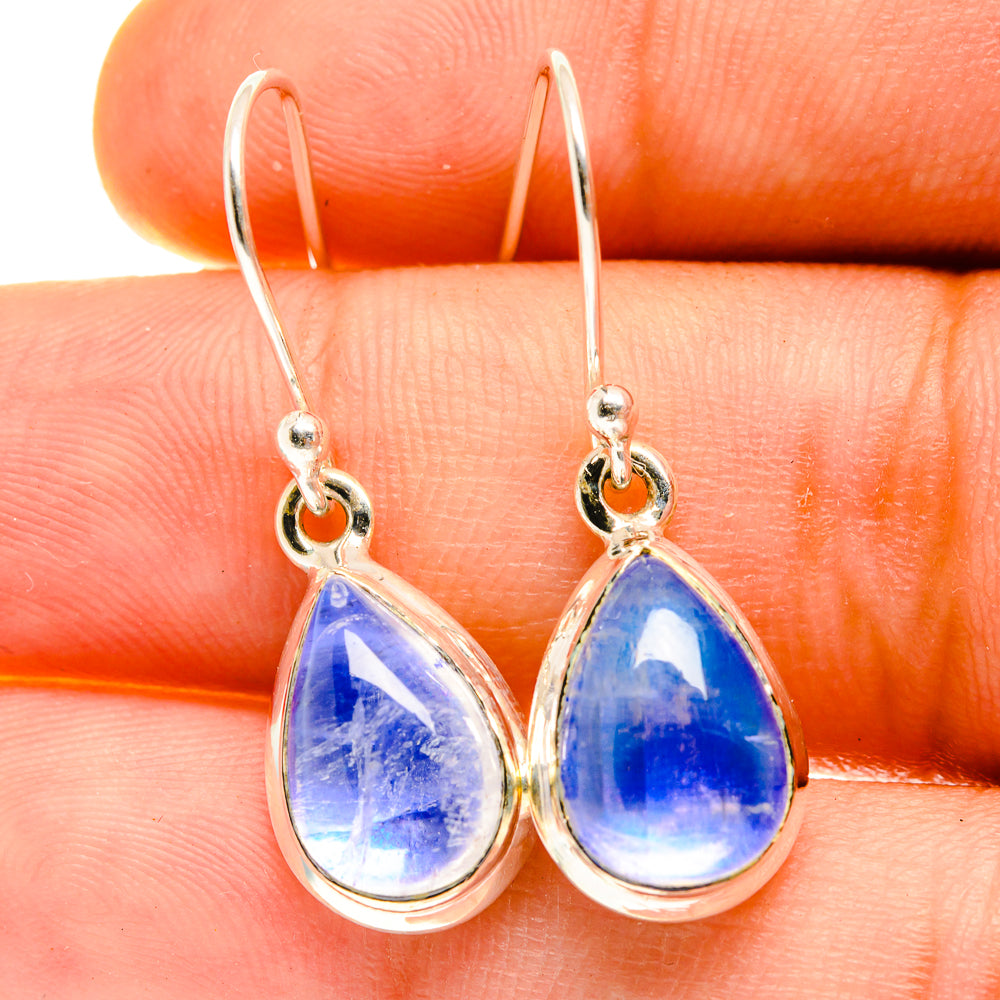 Rainbow Moonstone Earrings handcrafted by Ana Silver Co - EARR417218