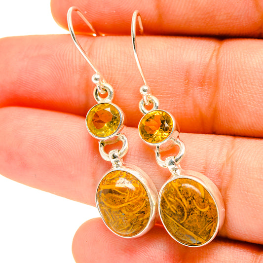 Picasso Jasper Earrings handcrafted by Ana Silver Co - EARR417221