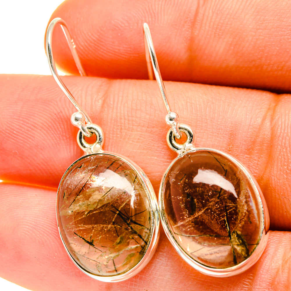 Rutilated Quartz Earrings handcrafted by Ana Silver Co - EARR417225