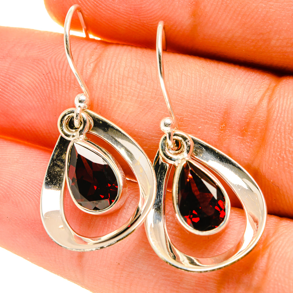Garnet Earrings handcrafted by Ana Silver Co - EARR417226