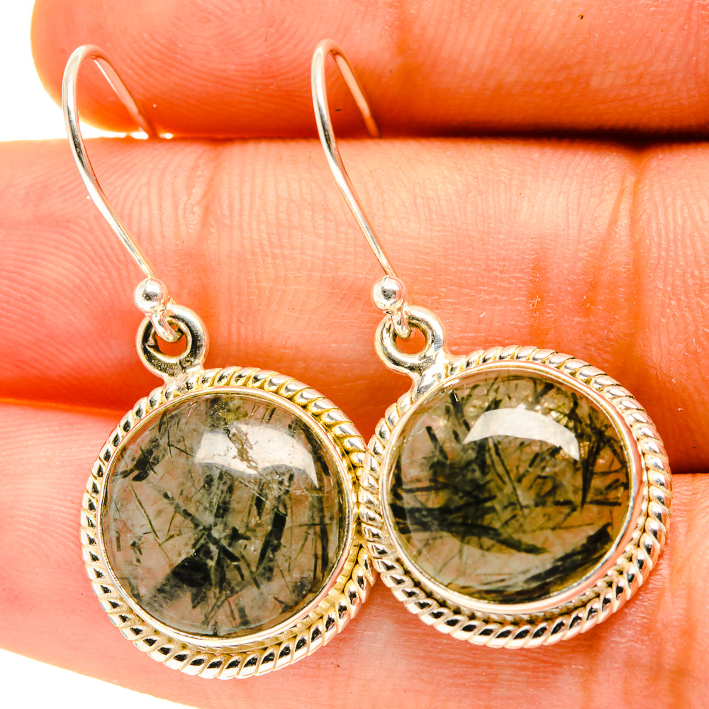 Tourmalinated Quartz Earrings handcrafted by Ana Silver Co - EARR417236