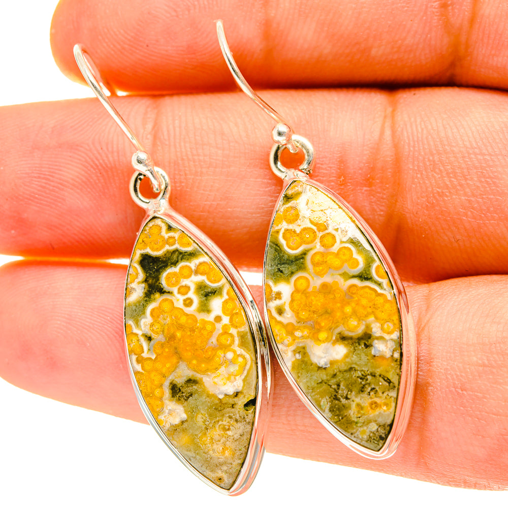 Ocean Jasper Earrings handcrafted by Ana Silver Co - EARR417249