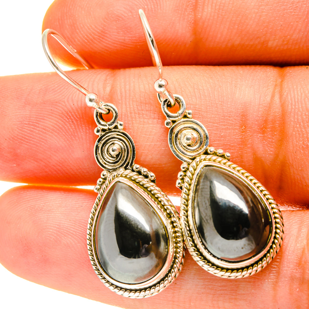 Hematite Earrings handcrafted by Ana Silver Co - EARR417250