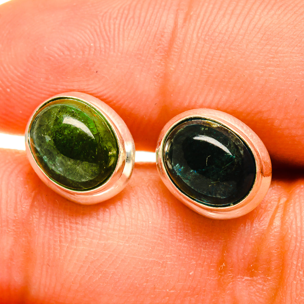 Green Tourmaline Earrings handcrafted by Ana Silver Co - EARR417253