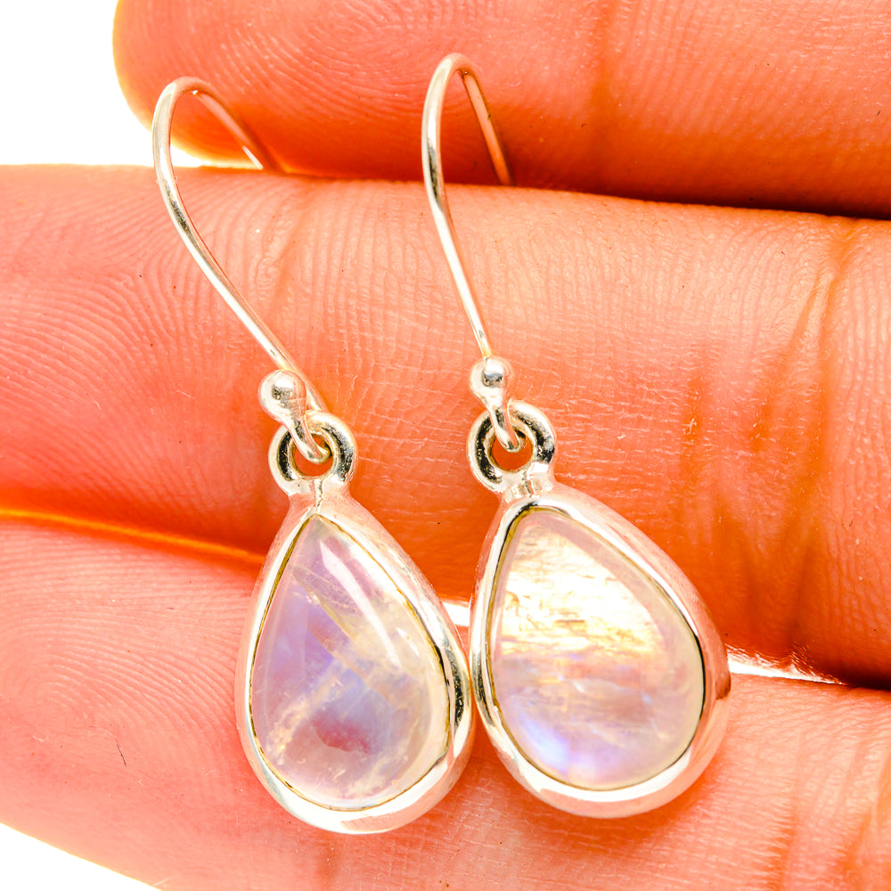 Rainbow Moonstone Earrings handcrafted by Ana Silver Co - EARR417257