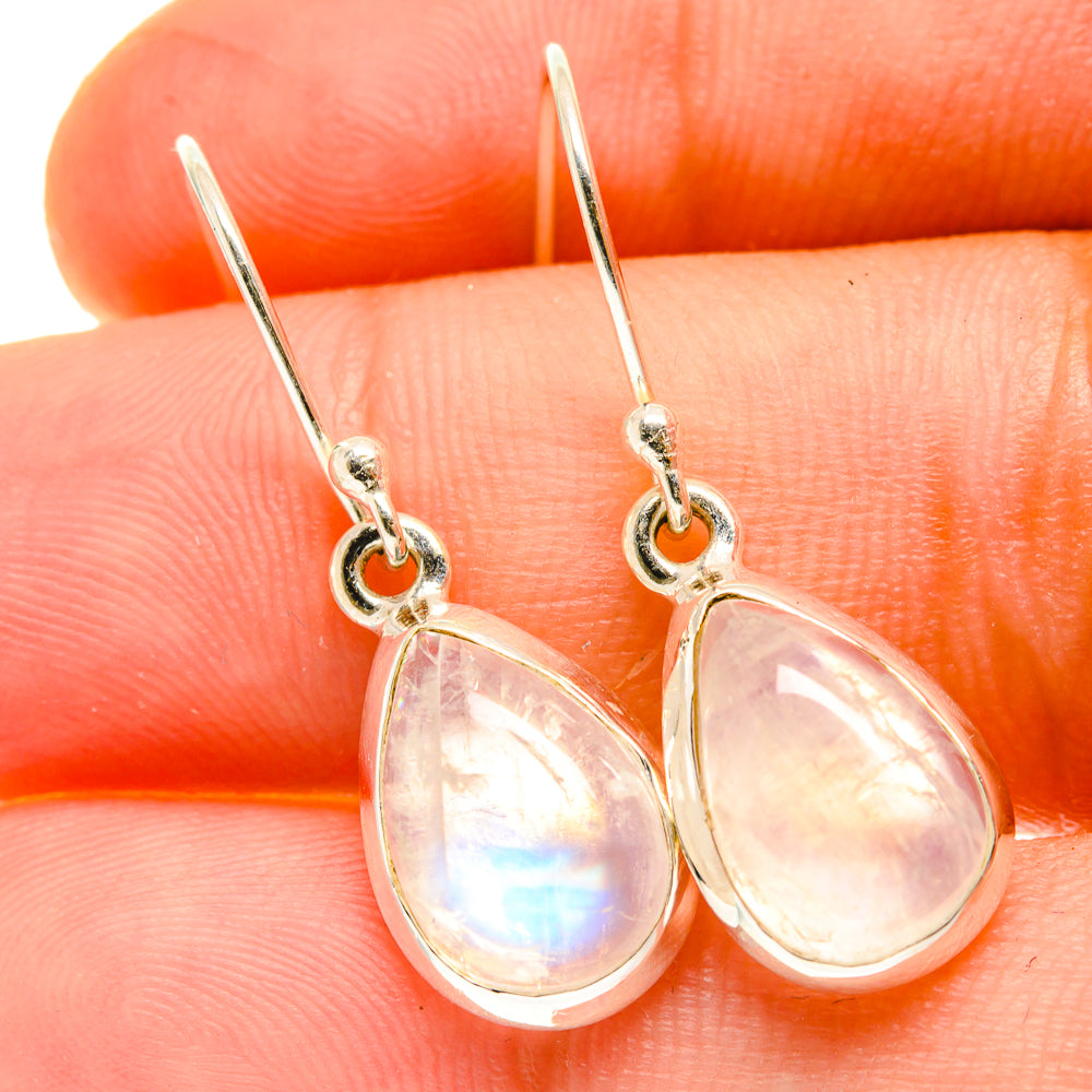 Rainbow Moonstone Earrings handcrafted by Ana Silver Co - EARR417262