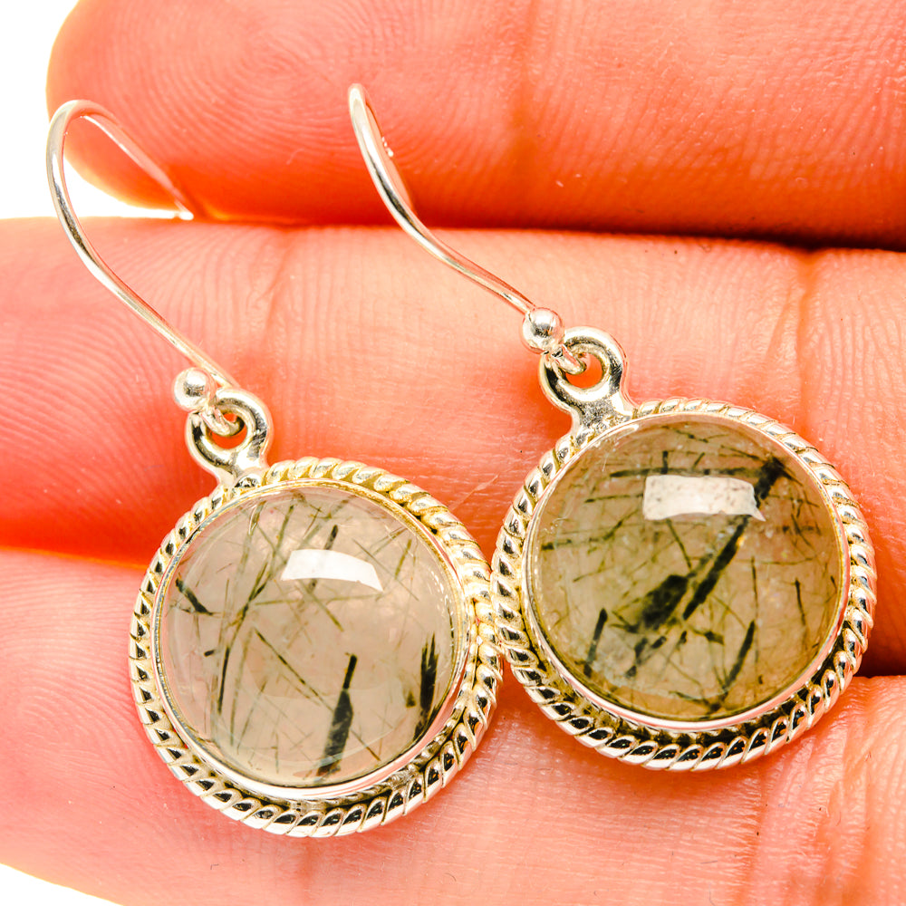 Tourmalinated Quartz Earrings handcrafted by Ana Silver Co - EARR417263