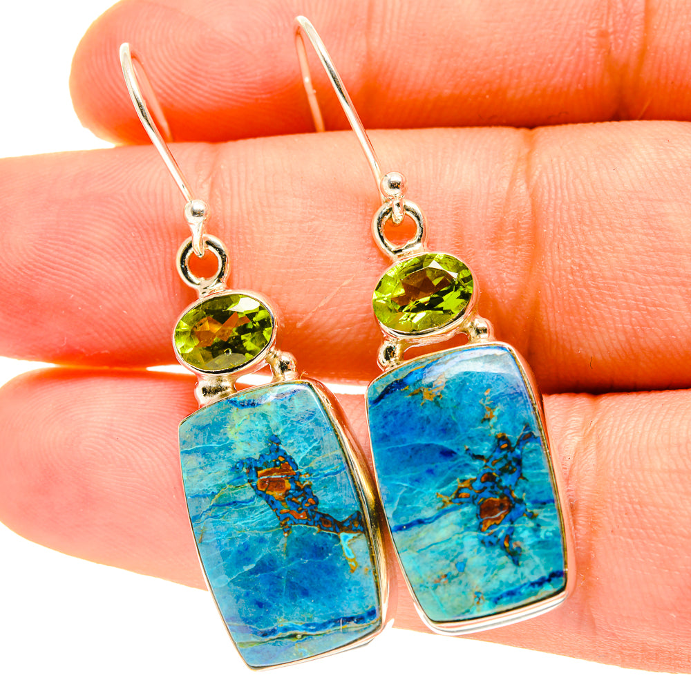 Chrysocolla Earrings handcrafted by Ana Silver Co - EARR417266