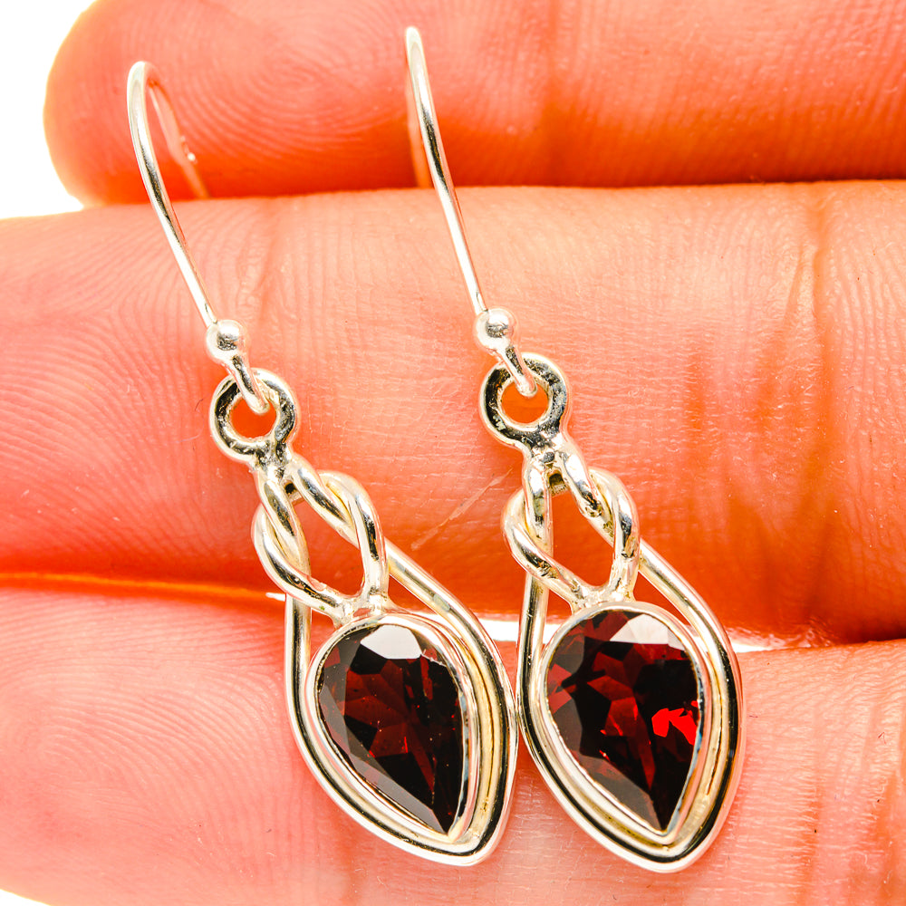 Garnet Earrings handcrafted by Ana Silver Co - EARR417267