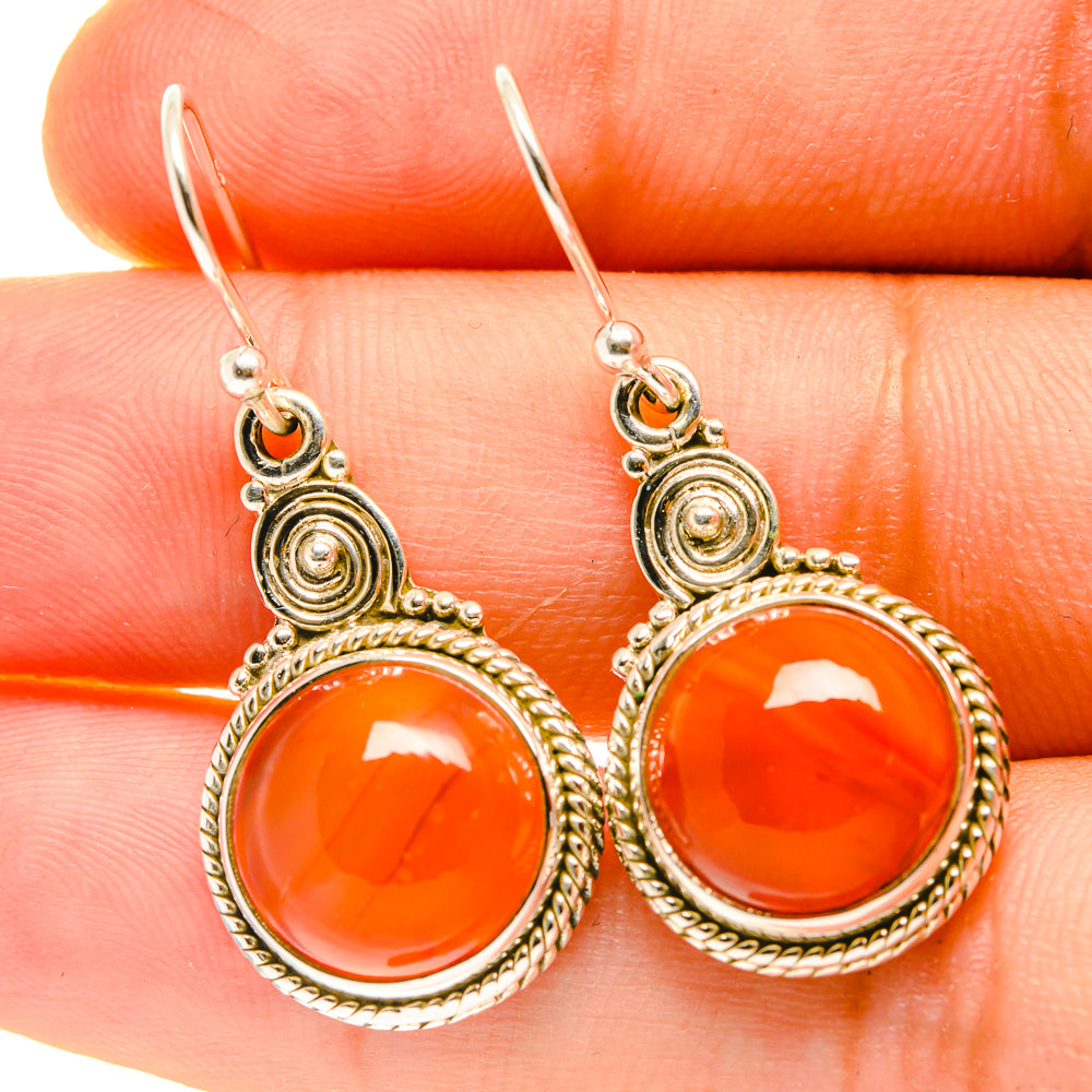 Carnelian Earrings handcrafted by Ana Silver Co - EARR417269