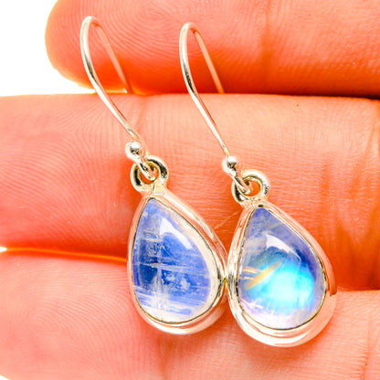 Rainbow Moonstone Earrings handcrafted by Ana Silver Co - EARR417271
