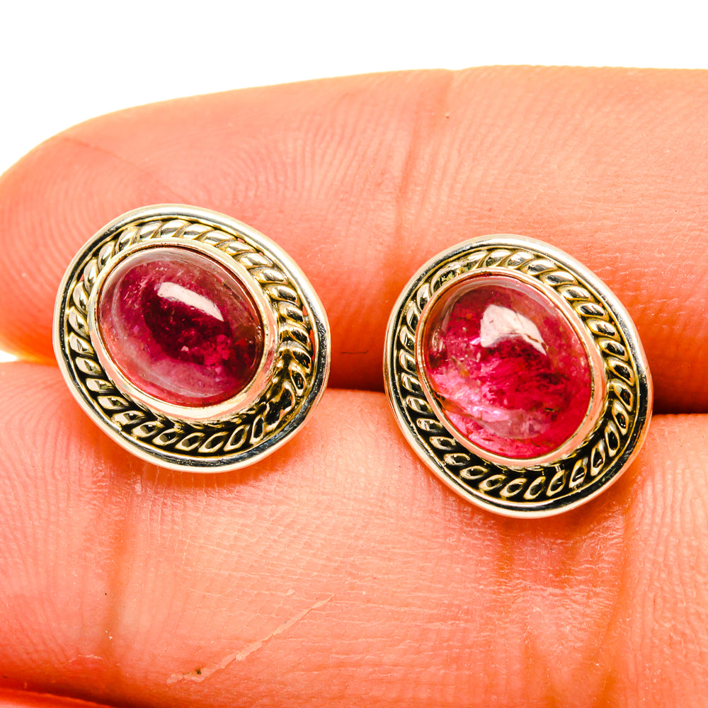 Pink Tourmaline Earrings handcrafted by Ana Silver Co - EARR417278