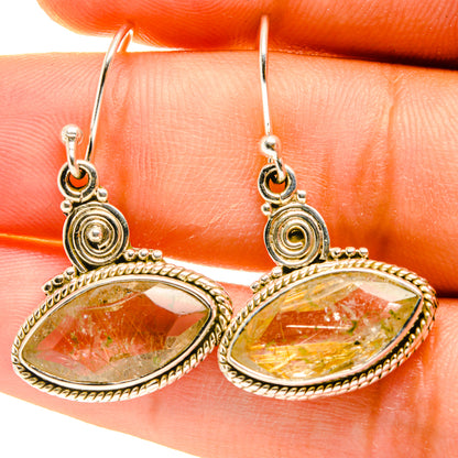 Rutilated Quartz Earrings handcrafted by Ana Silver Co - EARR417294