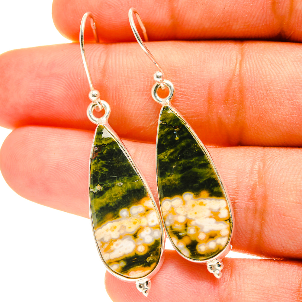 Ocean Jasper Earrings handcrafted by Ana Silver Co - EARR417300