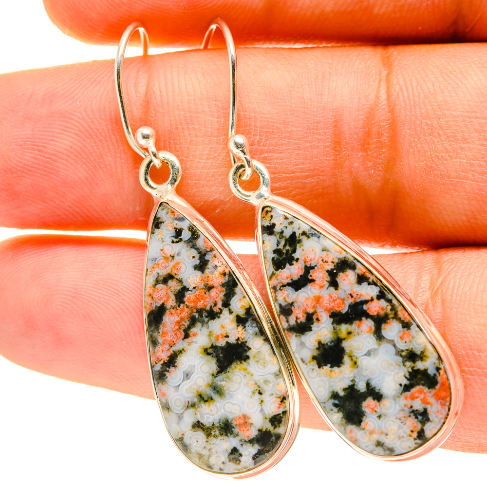Ocean Jasper Earrings handcrafted by Ana Silver Co - EARR417306
