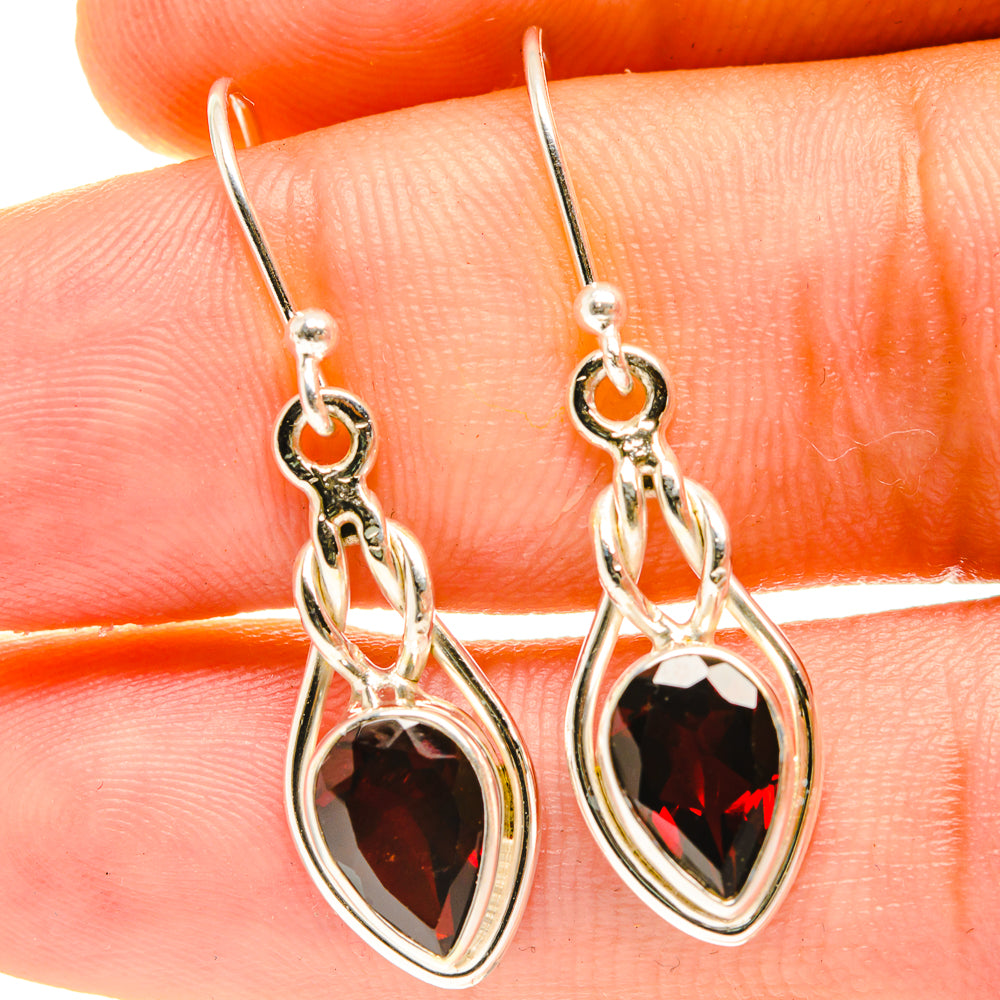 Garnet Earrings handcrafted by Ana Silver Co - EARR417316