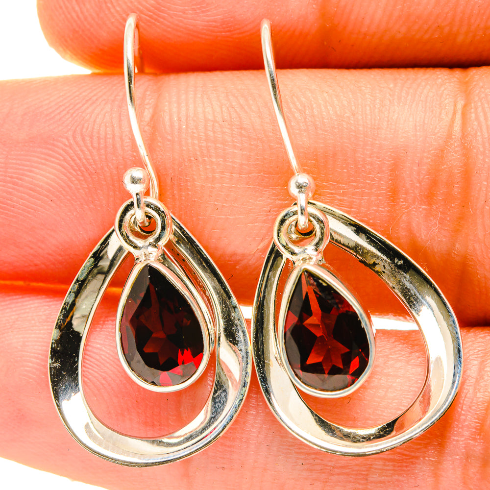 Garnet Earrings handcrafted by Ana Silver Co - EARR417324
