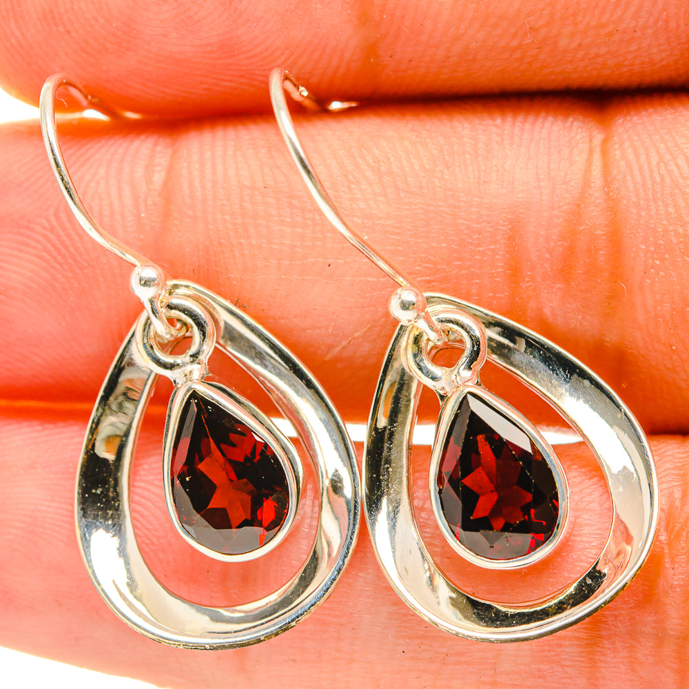 Garnet Earrings handcrafted by Ana Silver Co - EARR417328