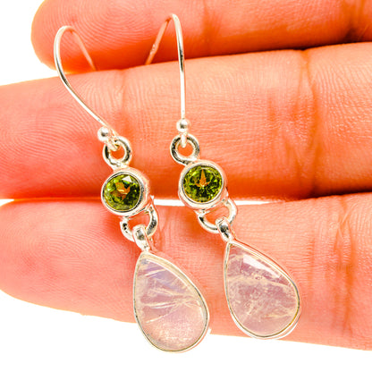 Rainbow Moonstone Earrings handcrafted by Ana Silver Co - EARR417334