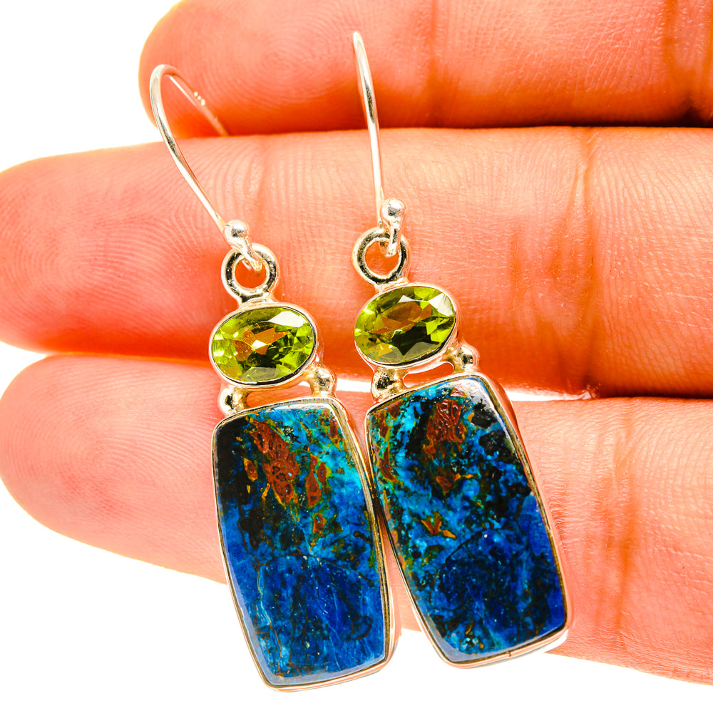Shattuckite Earrings handcrafted by Ana Silver Co - EARR417338