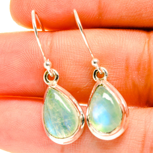 Green Moonstone Earrings handcrafted by Ana Silver Co - EARR417355