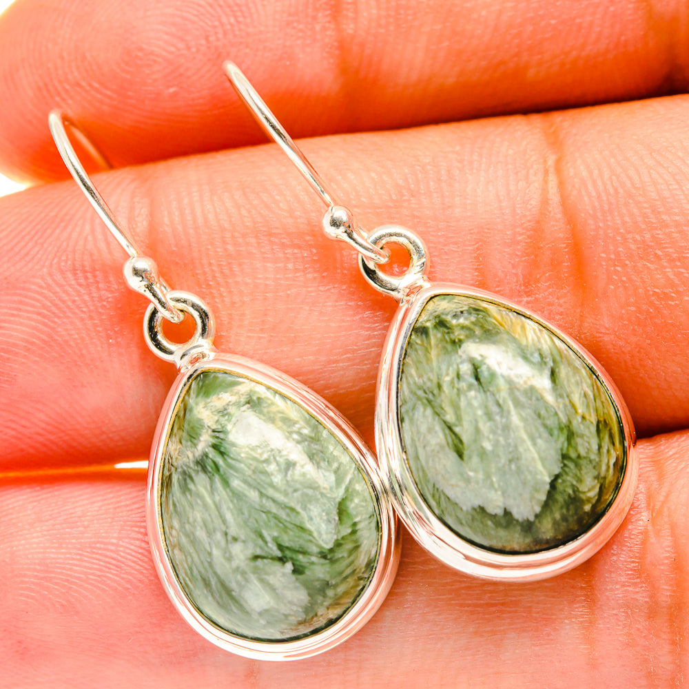 Seraphinite Earrings handcrafted by Ana Silver Co - EARR417361
