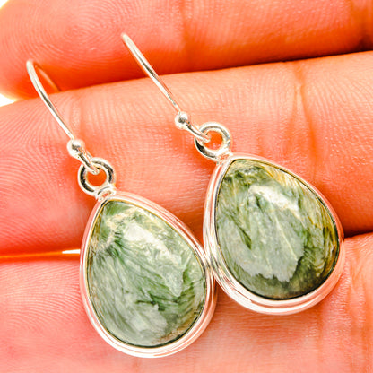 Seraphinite Earrings handcrafted by Ana Silver Co - EARR417361