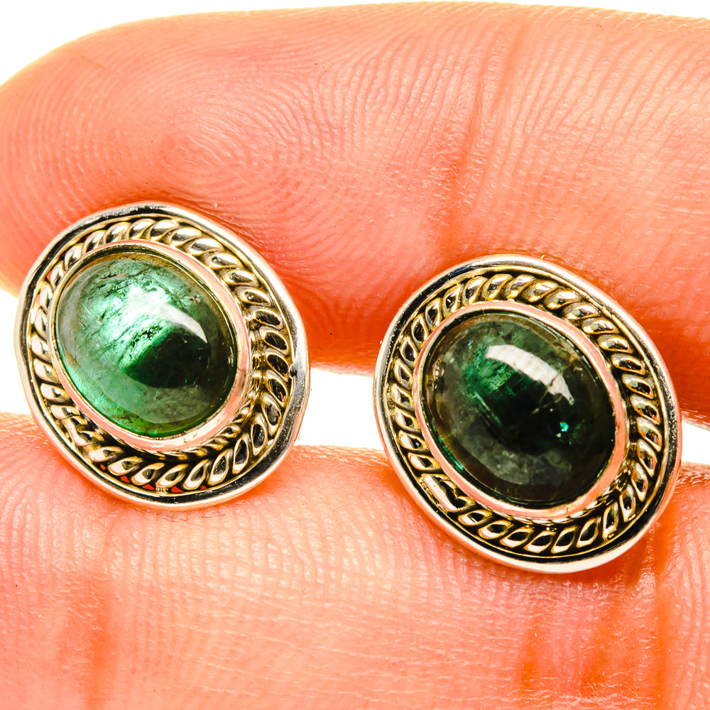 Green Tourmaline Earrings handcrafted by Ana Silver Co - EARR417368