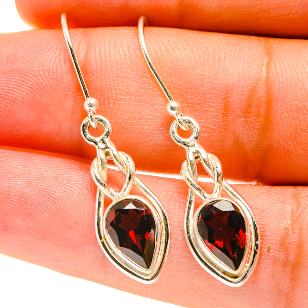 Garnet Earrings handcrafted by Ana Silver Co - EARR417375