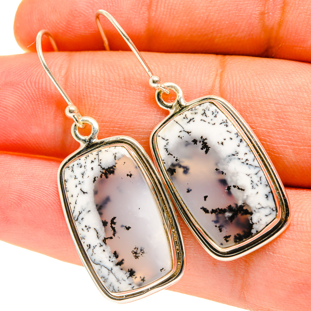 Dendritic Opal Earrings handcrafted by Ana Silver Co - EARR417386