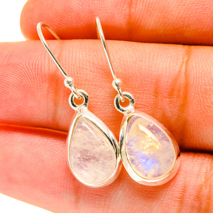Rainbow Moonstone Earrings handcrafted by Ana Silver Co - EARR417387