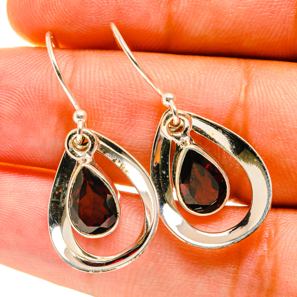 Garnet Earrings handcrafted by Ana Silver Co - EARR417396