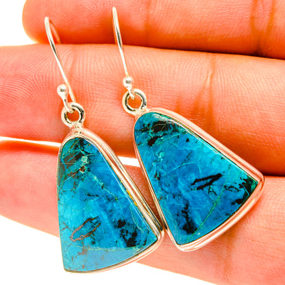 Chrysocolla Earrings handcrafted by Ana Silver Co - EARR417399