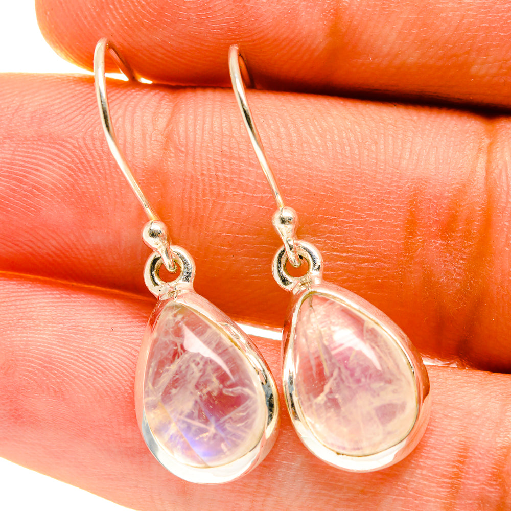 Rainbow Moonstone Earrings handcrafted by Ana Silver Co - EARR417402