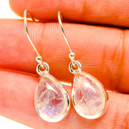 Rainbow Moonstone Earrings handcrafted by Ana Silver Co - EARR417402