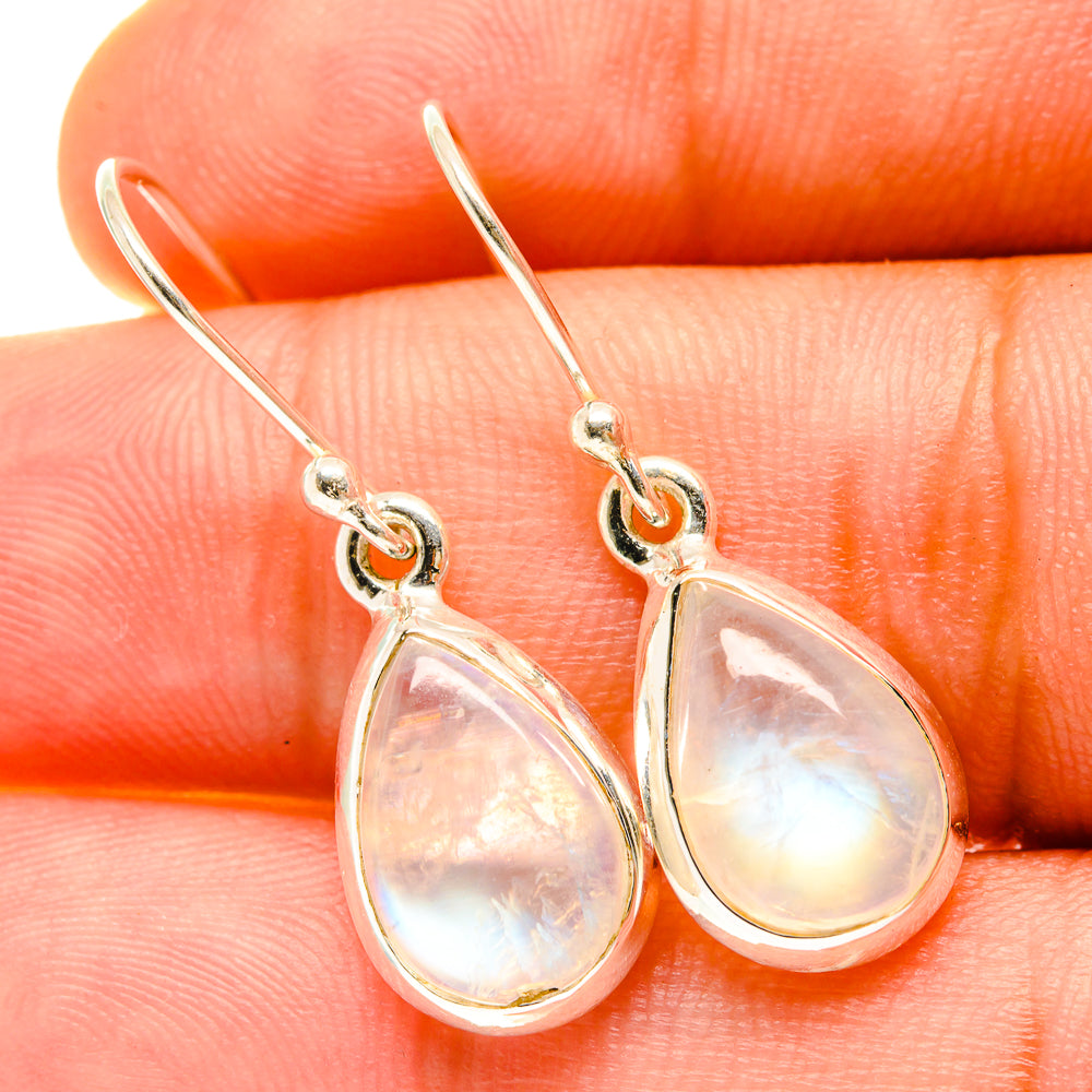 Rainbow Moonstone Earrings handcrafted by Ana Silver Co - EARR417410
