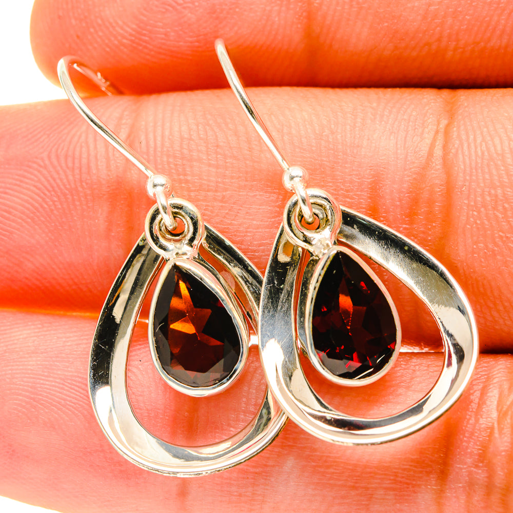 Garnet Earrings handcrafted by Ana Silver Co - EARR417416