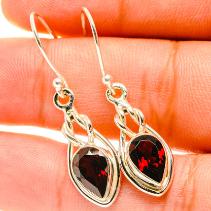 Garnet Earrings handcrafted by Ana Silver Co - EARR417421
