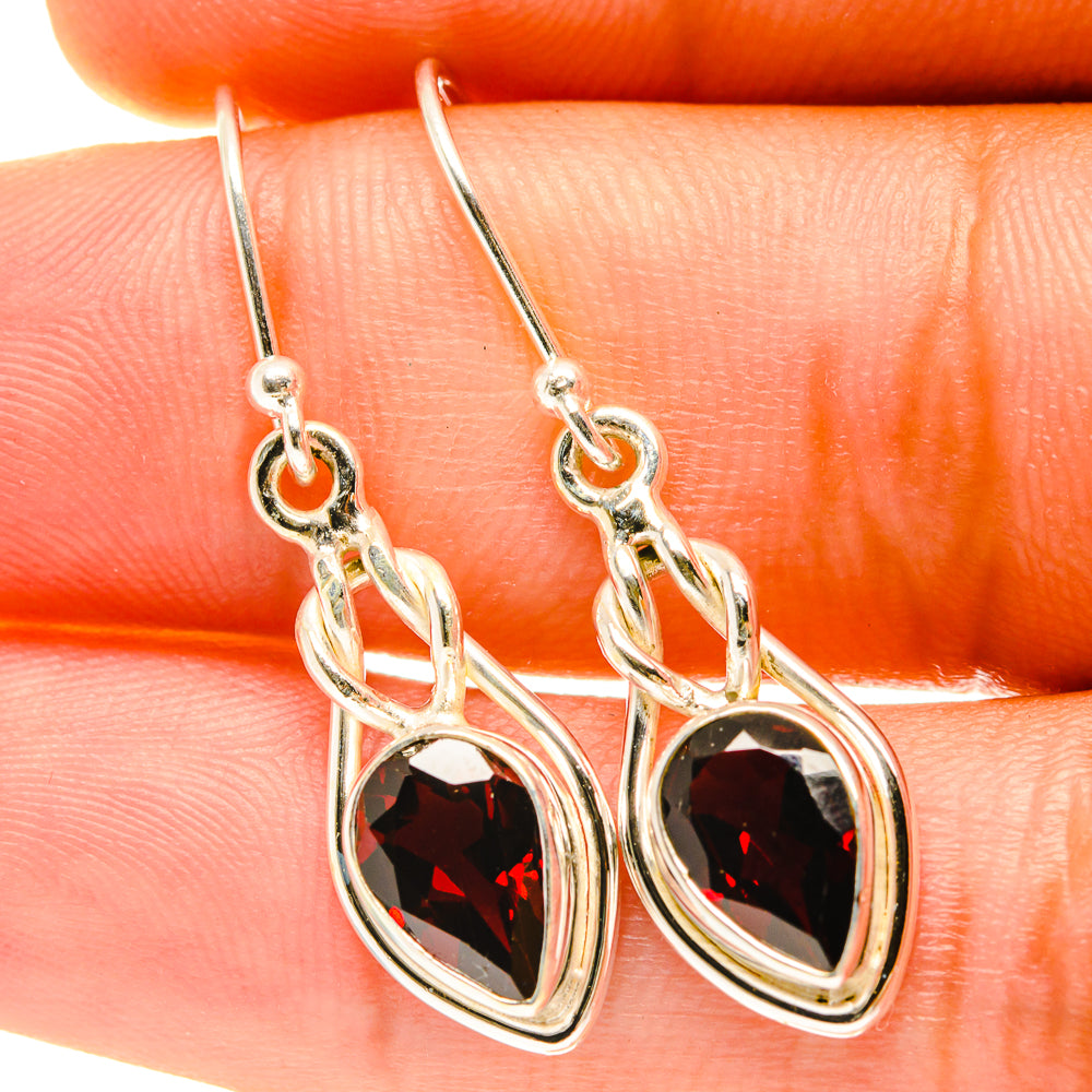 Garnet Earrings handcrafted by Ana Silver Co - EARR417429