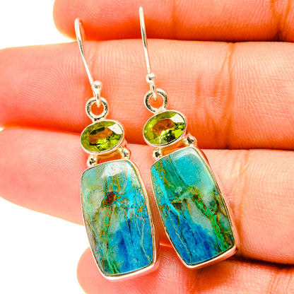 Chrysocolla Earrings handcrafted by Ana Silver Co - EARR417431