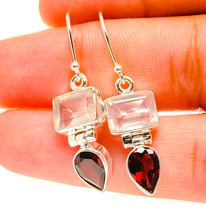 Rose Quartz Earrings handcrafted by Ana Silver Co - EARR417432