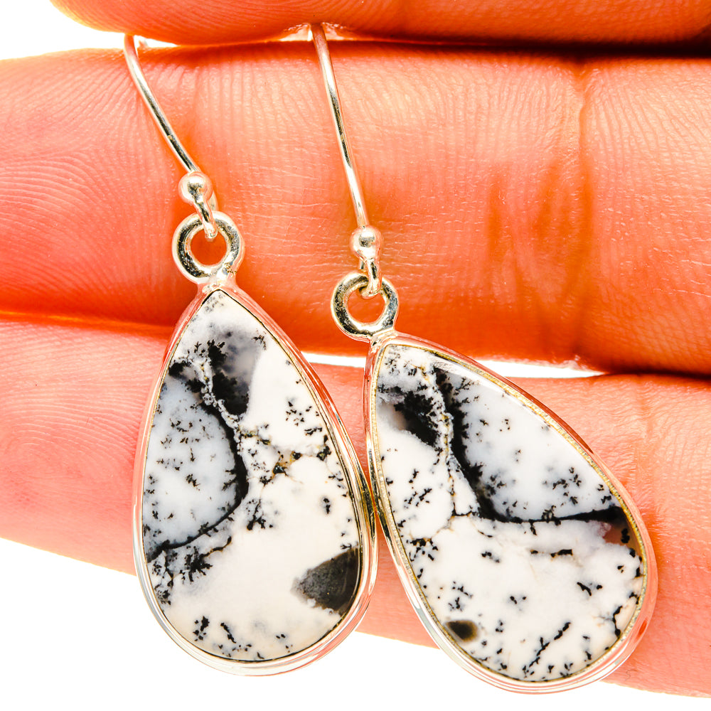 Dendritic Opal Earrings handcrafted by Ana Silver Co - EARR417433