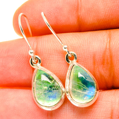 Green Moonstone Earrings handcrafted by Ana Silver Co - EARR417436