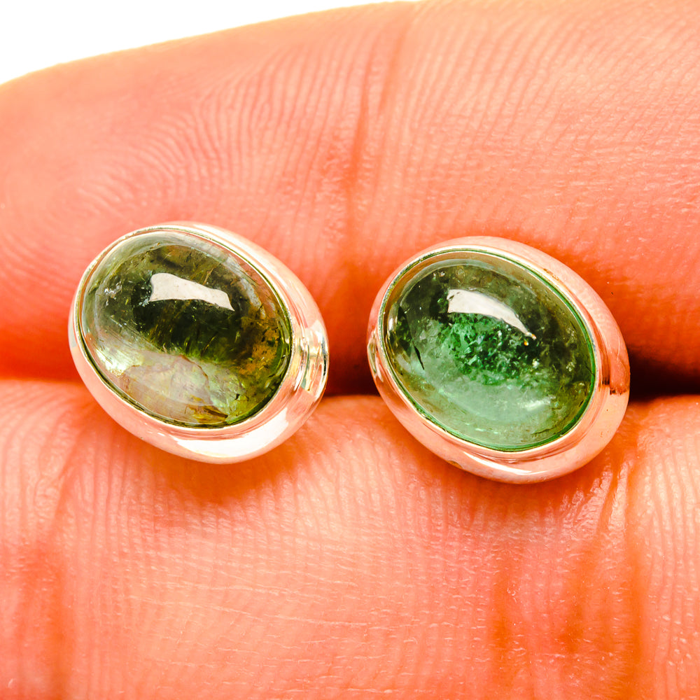 Green Tourmaline Earrings handcrafted by Ana Silver Co - EARR417437