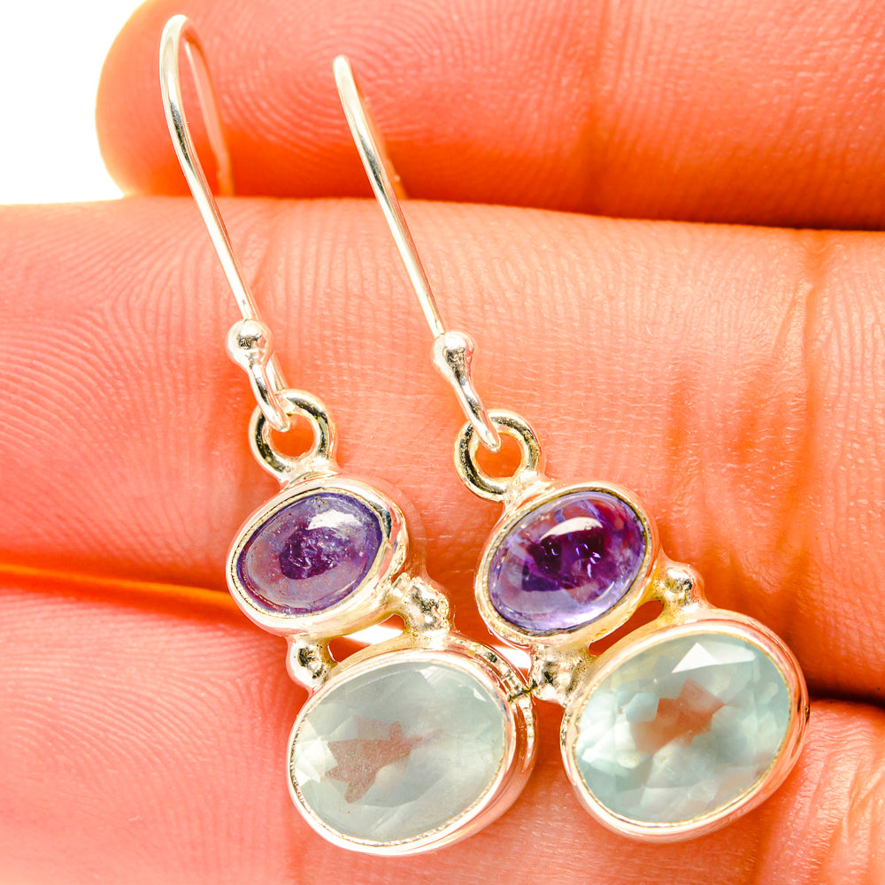 Aqua Chalcedony Earrings handcrafted by Ana Silver Co - EARR417439