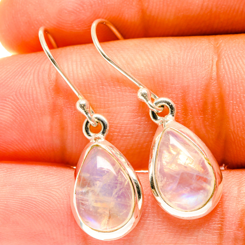 Rainbow Moonstone Earrings handcrafted by Ana Silver Co - EARR417445