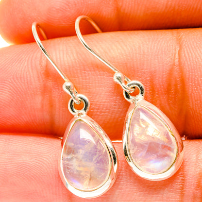 Rainbow Moonstone Earrings handcrafted by Ana Silver Co - EARR417445