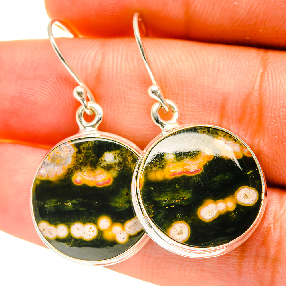 Ocean Jasper Earrings handcrafted by Ana Silver Co - EARR417446