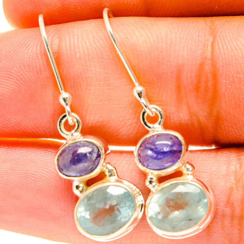 Aqua Chalcedony Earrings handcrafted by Ana Silver Co - EARR417448